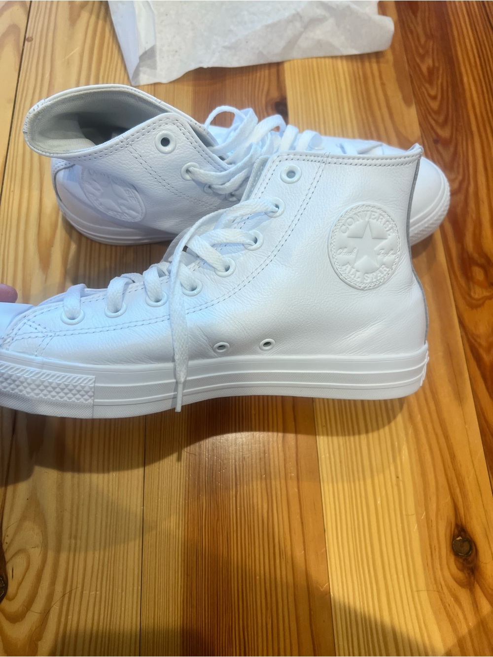 Converse All Star Leather High Top Sneakers - White